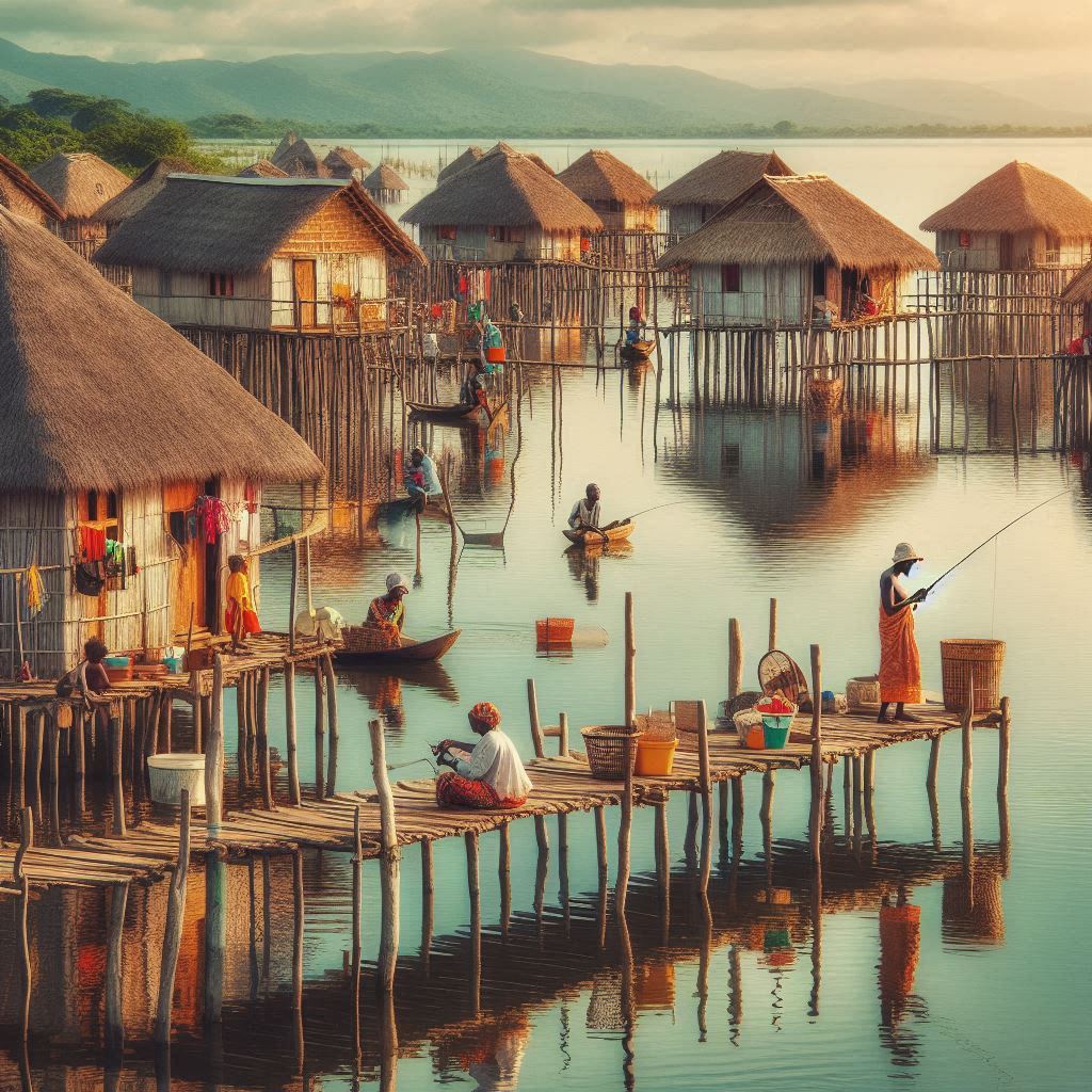 Ganvié village lacustre au Bénin